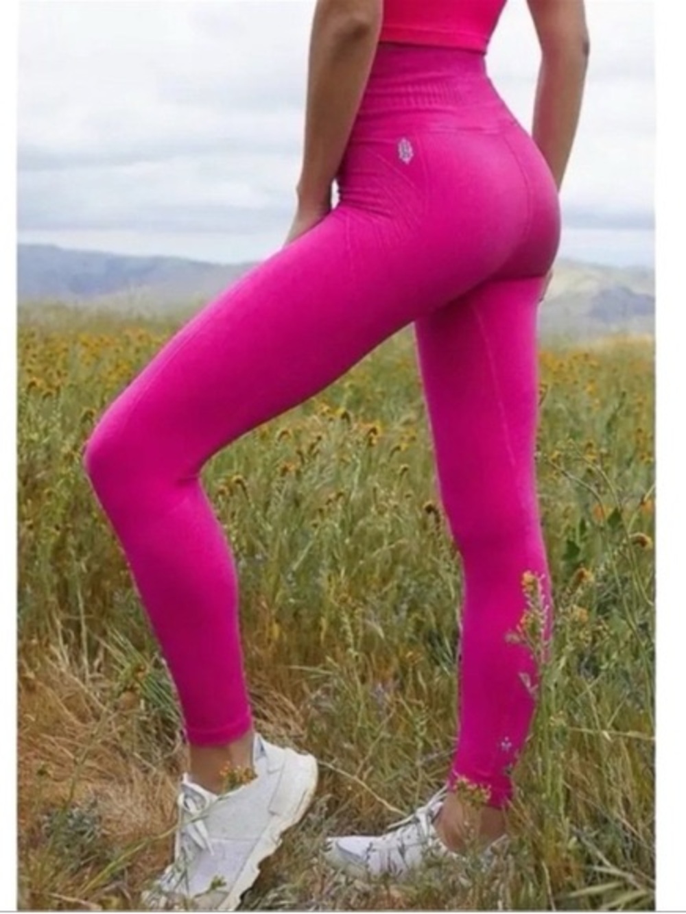 Free People High-rise Black Diamond Leggings